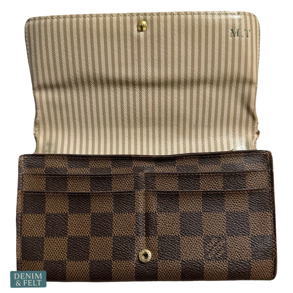 Louis Vuitton Sarah Trunks & Locks Wallet Damier Ebene Collector Rare Iconic - Picture 4 of 15
